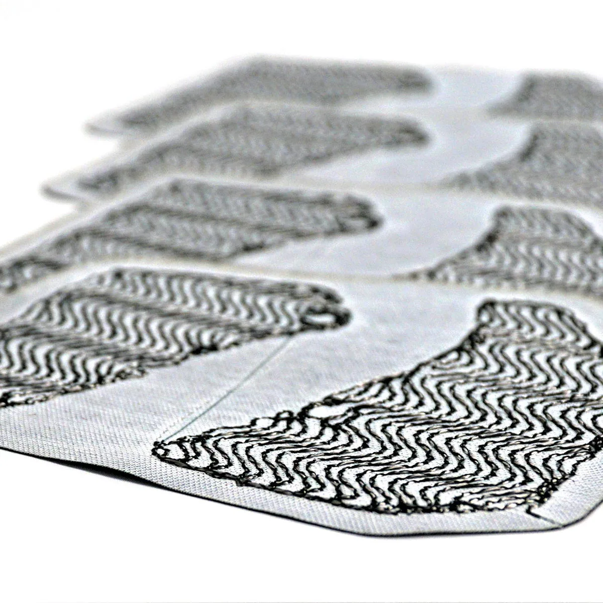 Textile electrodes manufactured by Embro as an alternative to self-adhesive and silicone electrodes