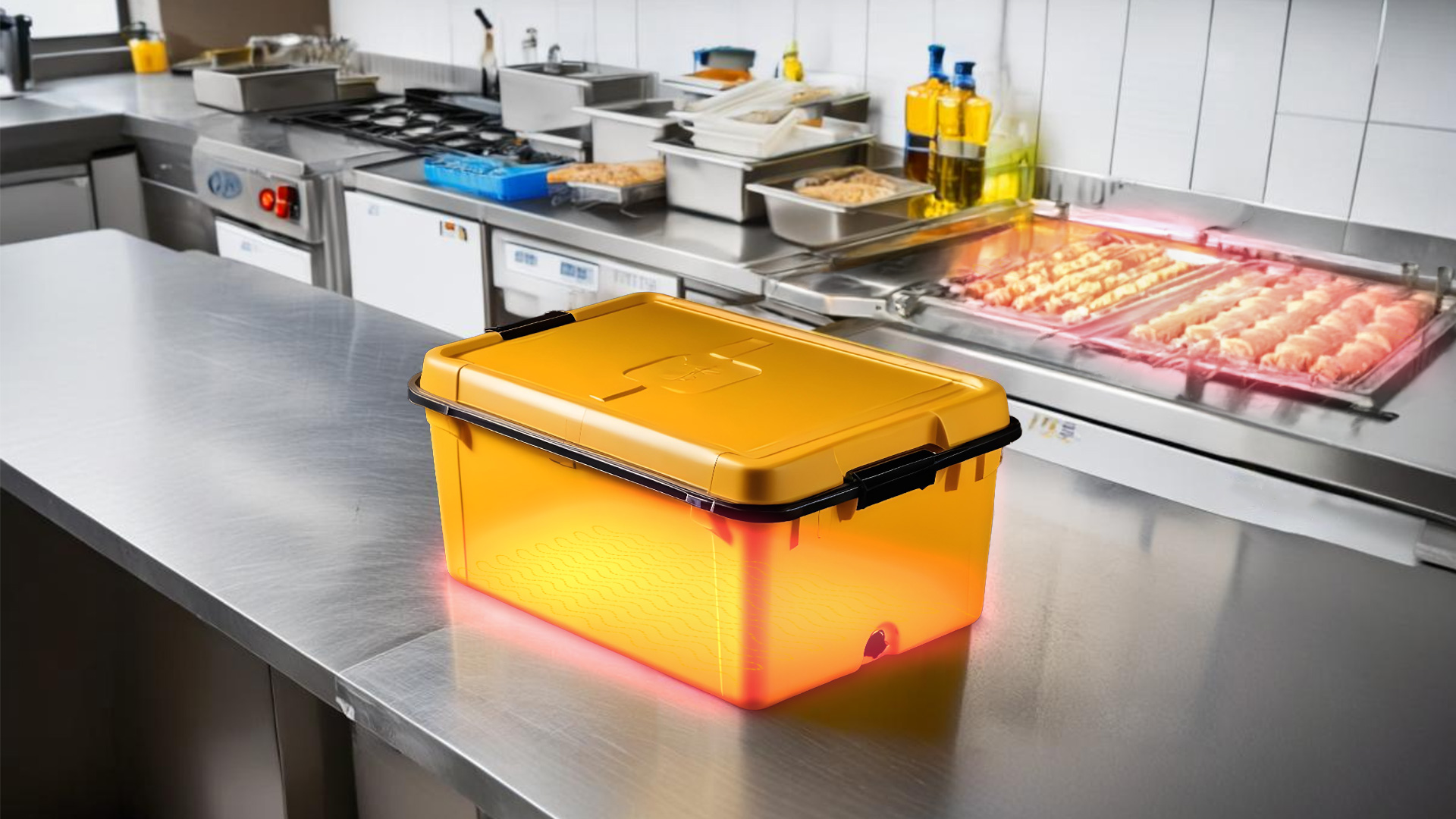 Heated food transport containers: cost-effective heating mats from B2B manufacturer Embro